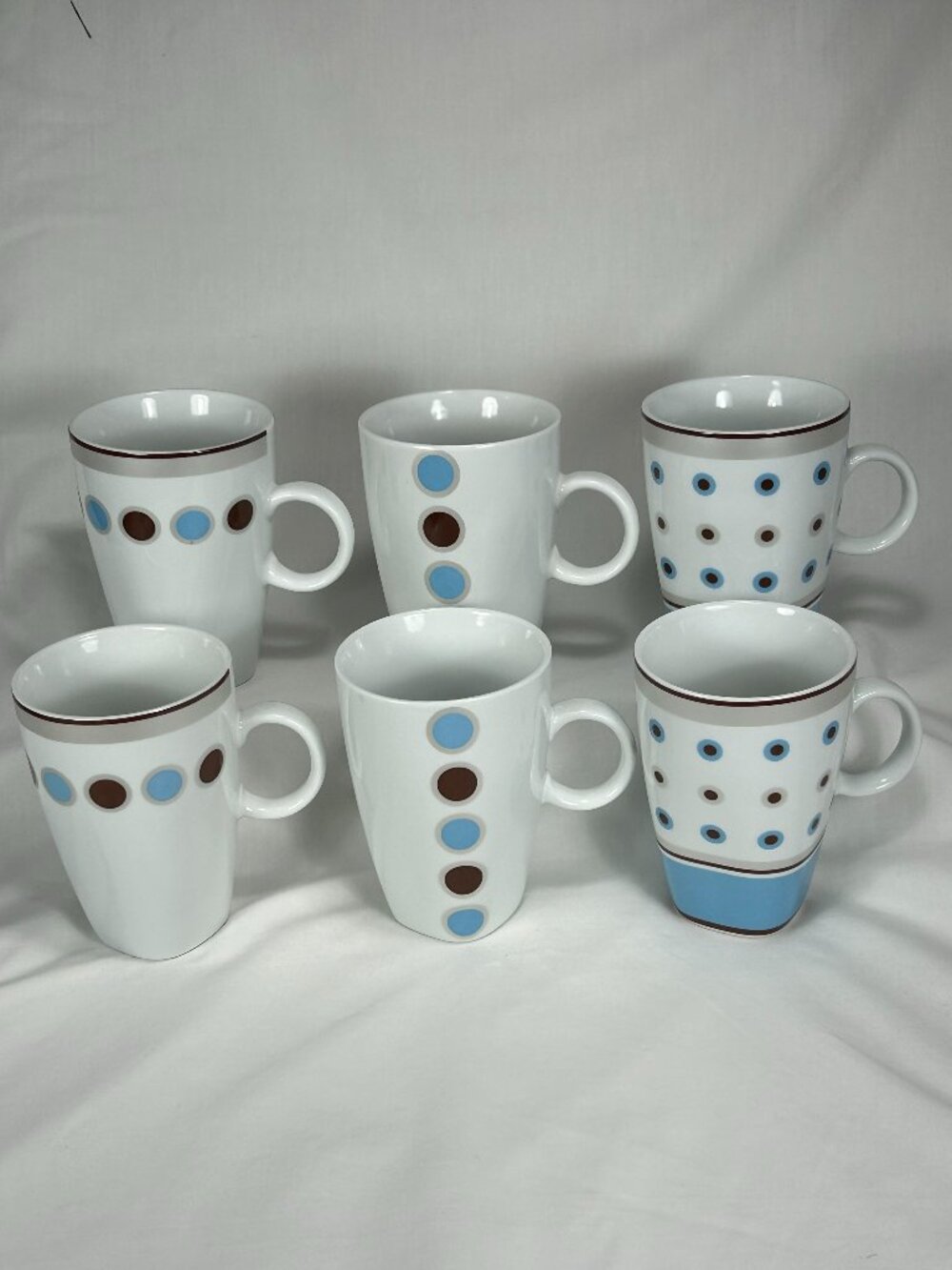 set of 6 colorful coffee mugs. Maxwell & Williams Designer Houseware
